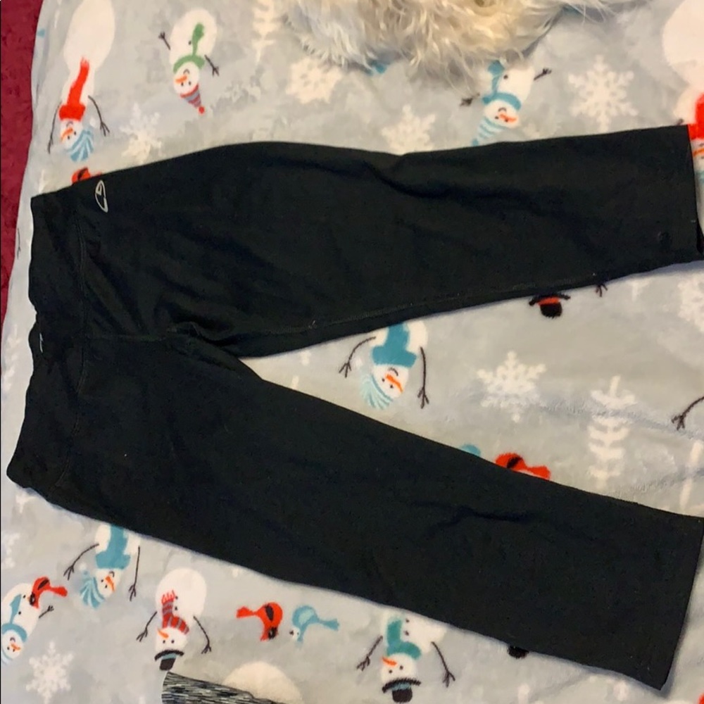 girls kids black capri leggings